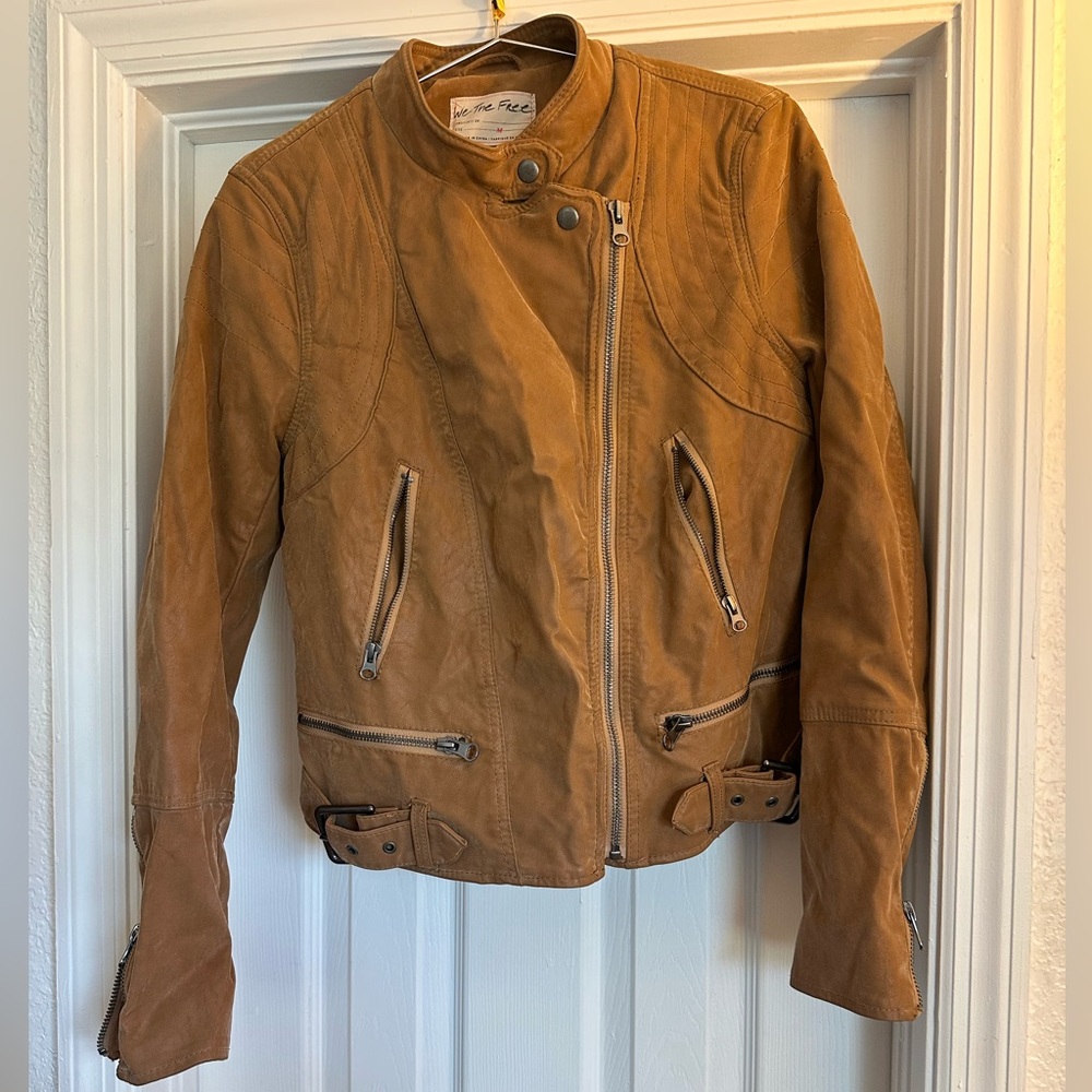 Free people leather jacket